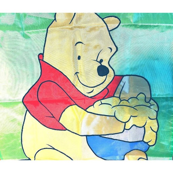 VTG Disney 1998 Pooh 100 Acre Collection Embroidered 100% Nylon Yard Flag 43x27 - Picture 5 of 9
